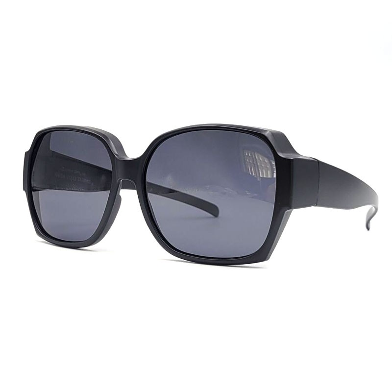 偏光套鏡，套鏡式太陽眼鏡，圓片大框款，可直接套在近視眼鏡上